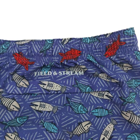 Field & Stream Board Shorts Mens 2XL Blue Fish Print Harbor II Fishing Outdoor - Picture 6 of 12